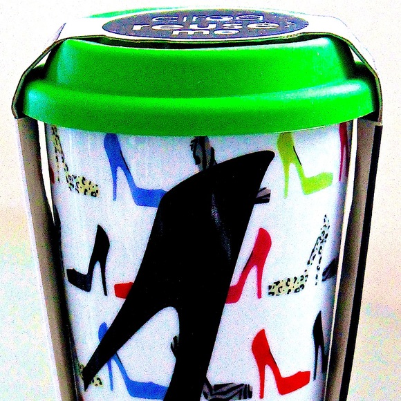 CIROA REUSE ME TRAVEL MUG HIGH HEEL PUMPS SILICON LID COFFEE 10 OZ MULTI COLOR - Picture 3 of 5